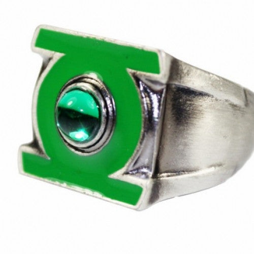 Green Lantern Movie Metal Silver Plated Power Ring Size #7-14 US